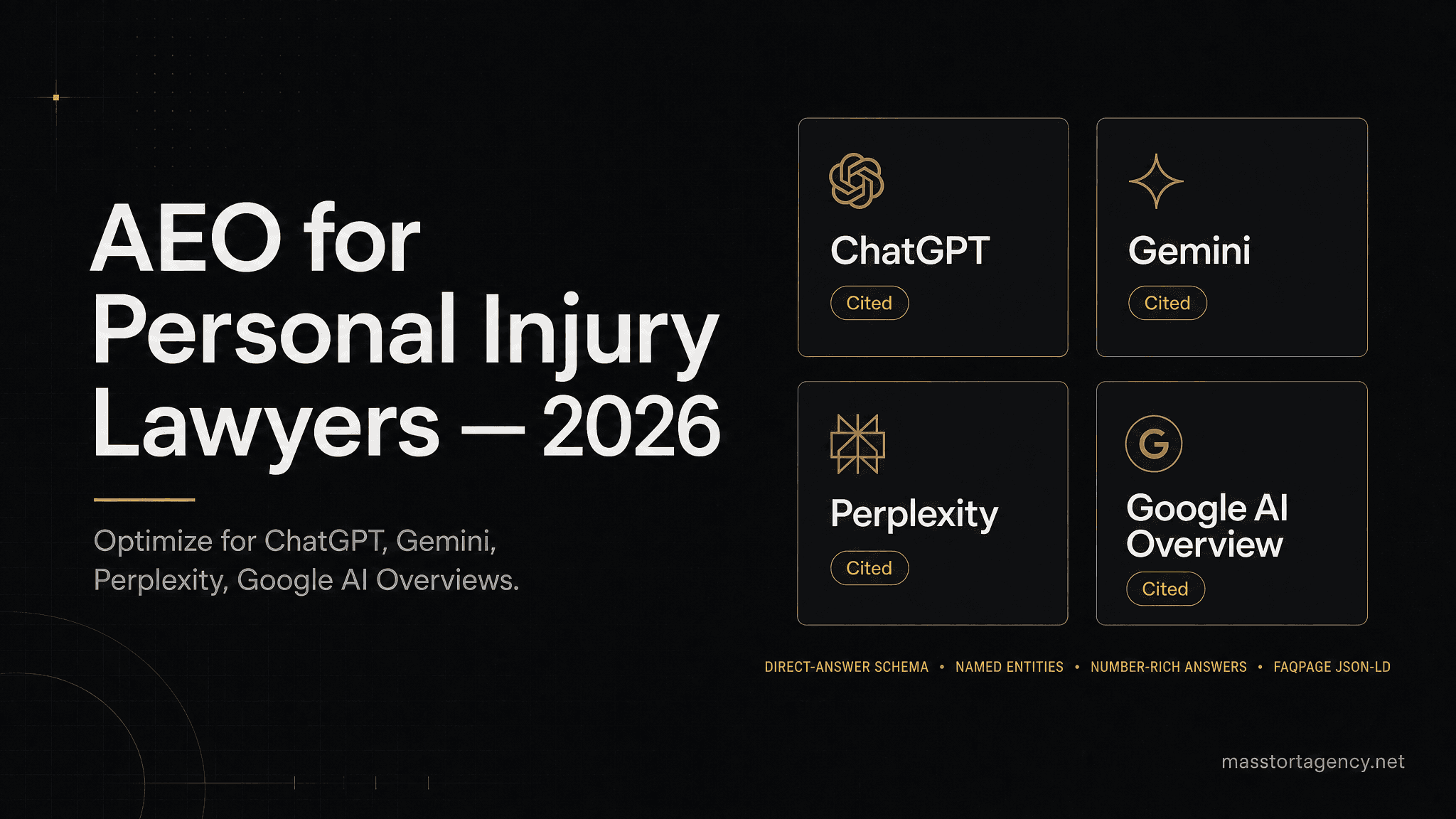 AEO for Personal Injury Lawyers — optimizing content for ChatGPT, Gemini, Perplexity, and Google AI Overviews