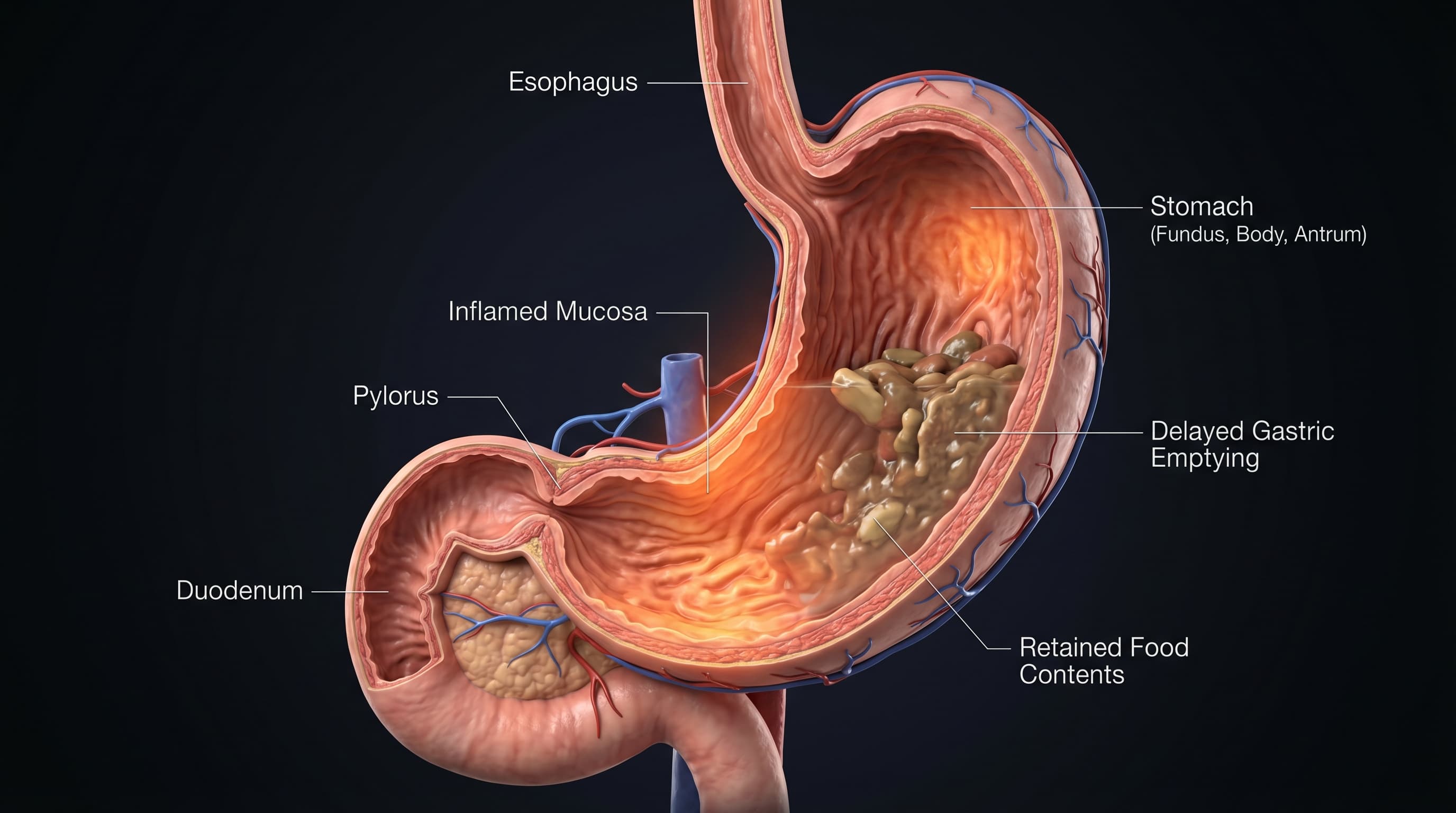 Medical setting representing gastroparesis diagnosis and treatment