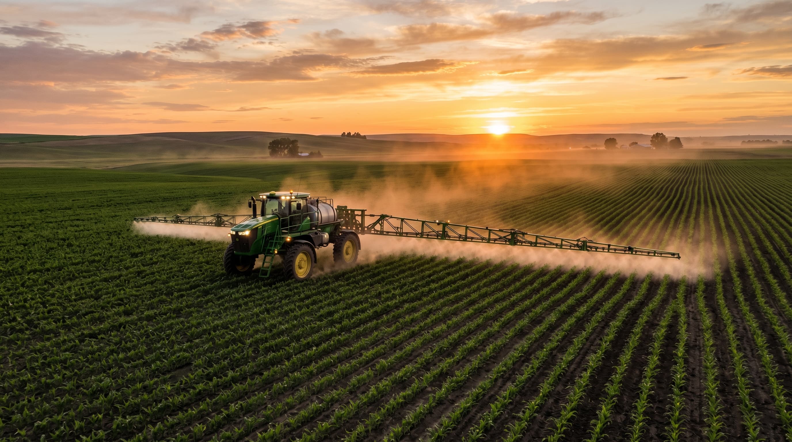Agricultural field representing widespread Roundup herbicide use