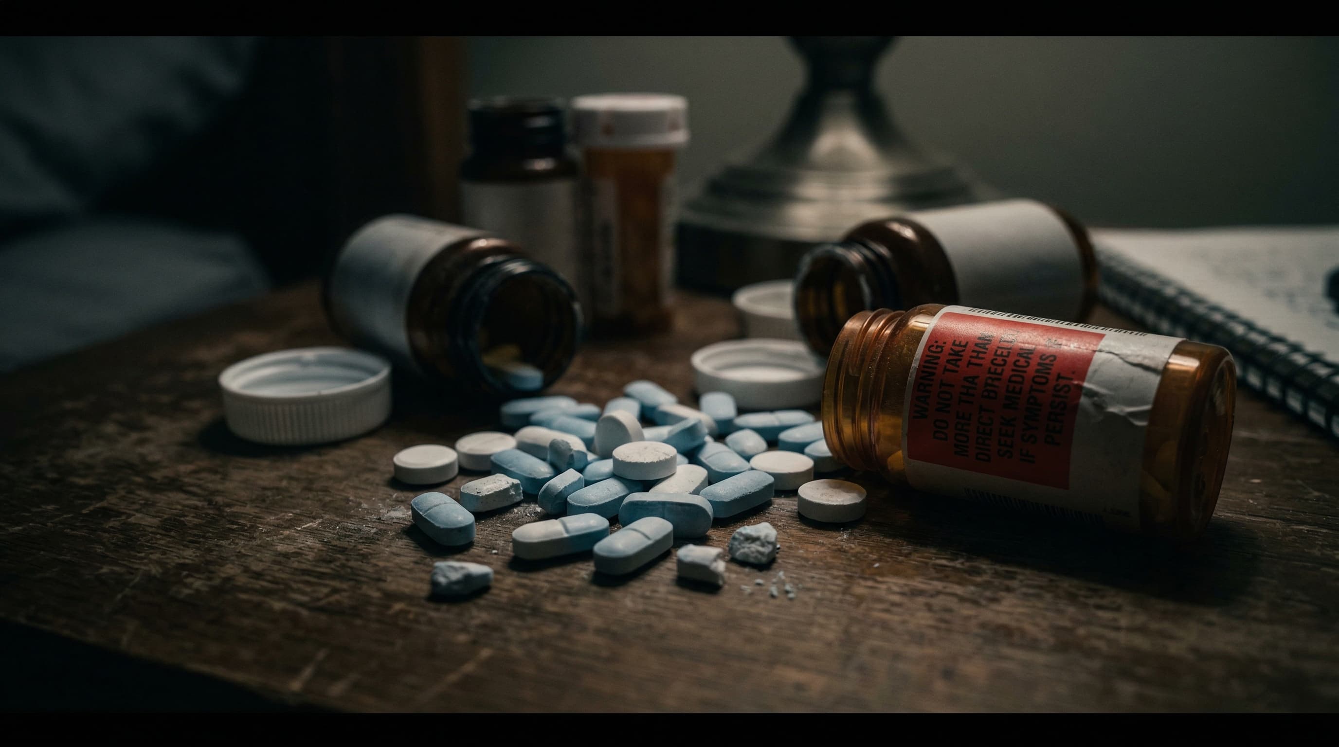 Pharmaceutical pills and medication bottles representing Zantac ranitidine products