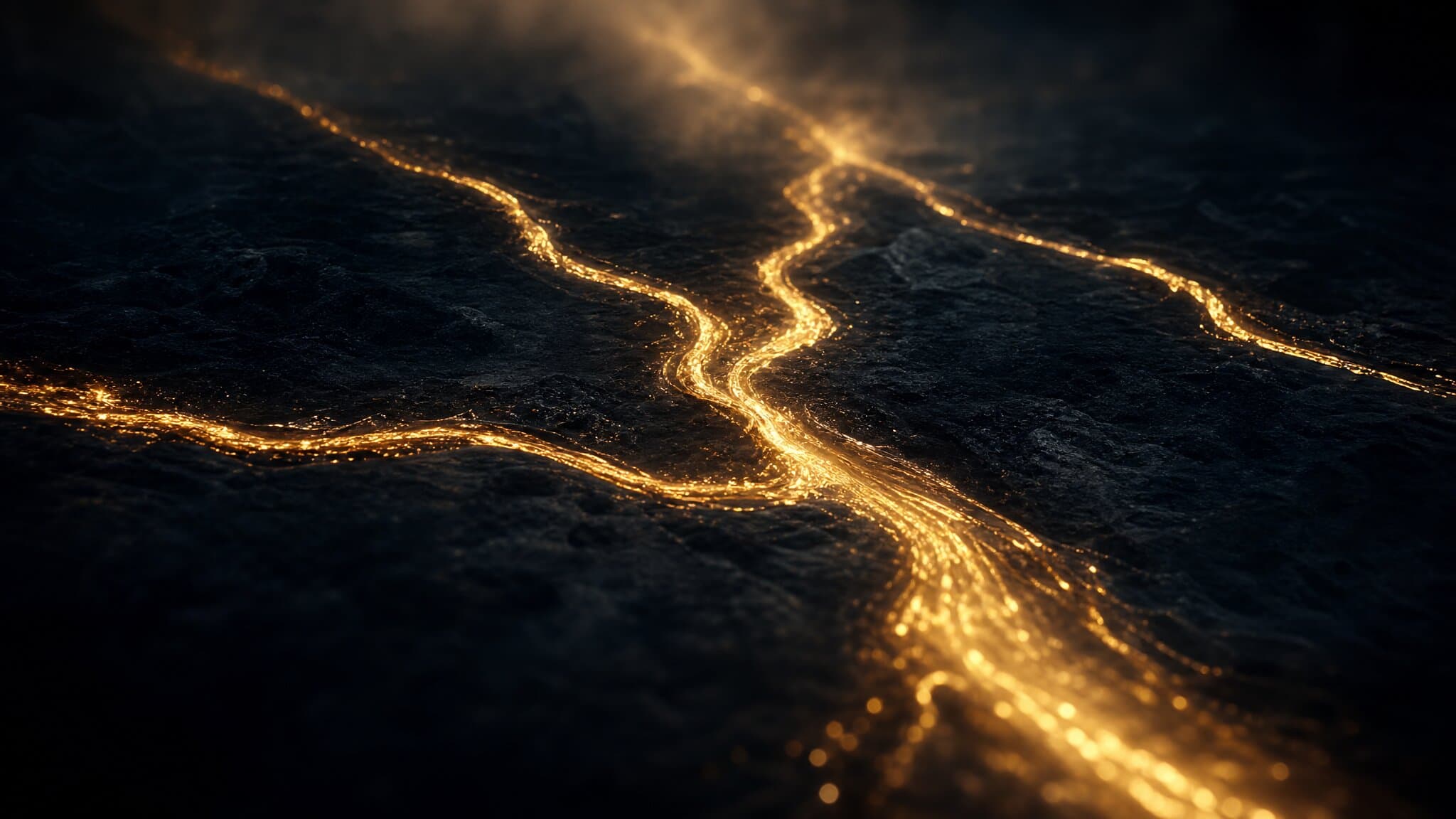 Editorial illustration of the mass tort lead generation channel mix — organic search, paid search, paid social, and connected TV feeding one funnel
