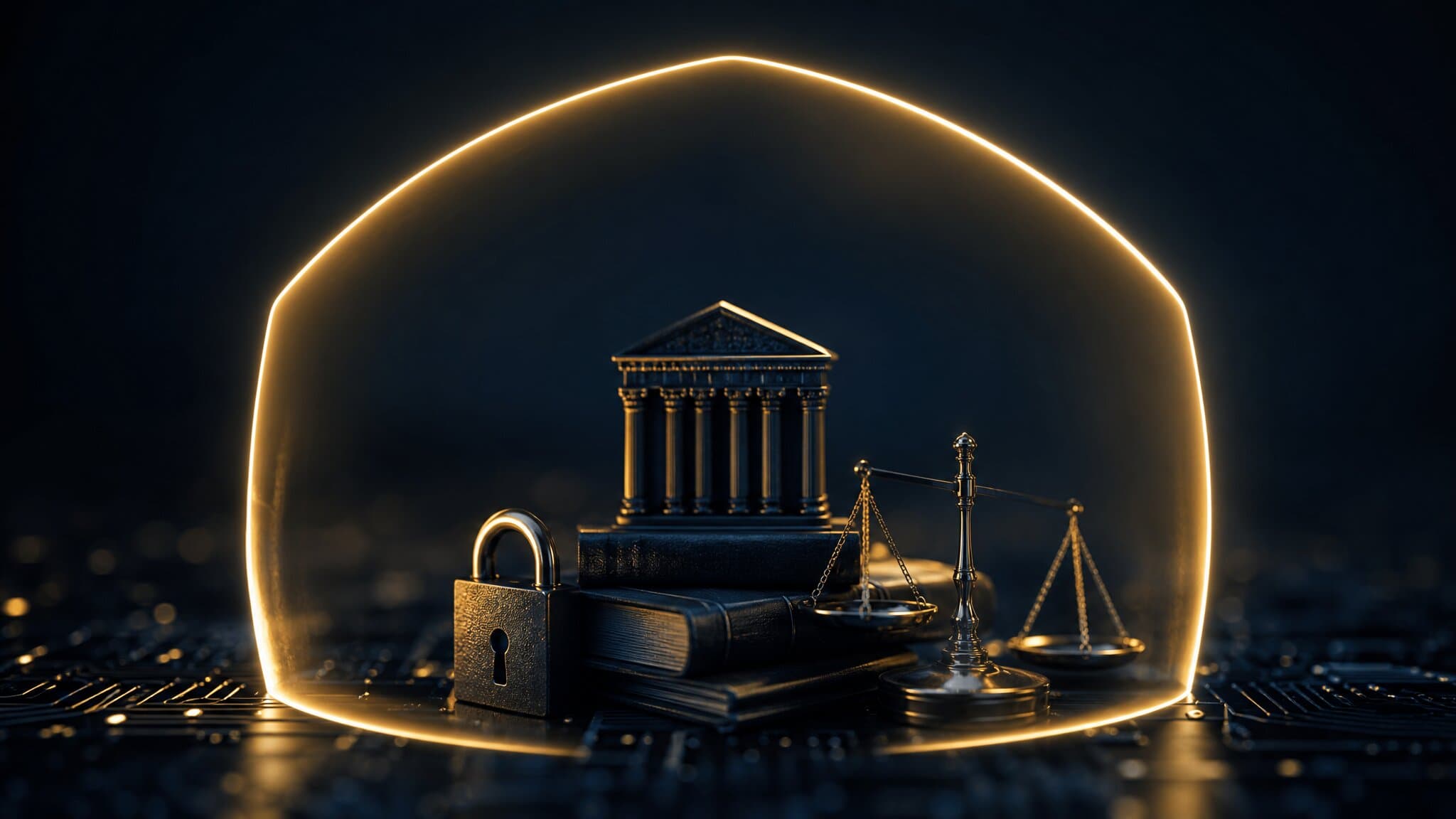 Abstract illustration of compliance visibility and TCPA consent control in an agency-run mass tort campaign